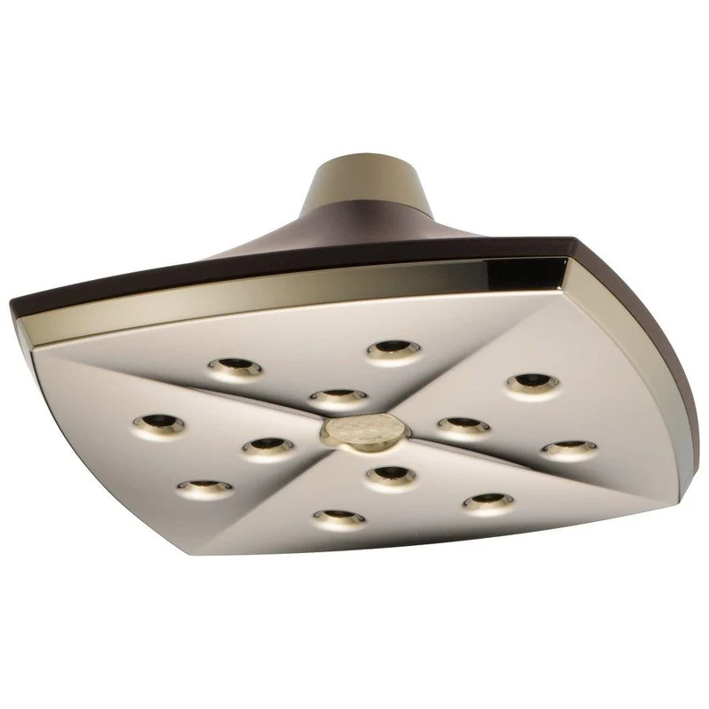 Brizo Charlotte Single Function Showerhead in Cocoa Bronze with Brilliance Polished Nickel | Ferguson