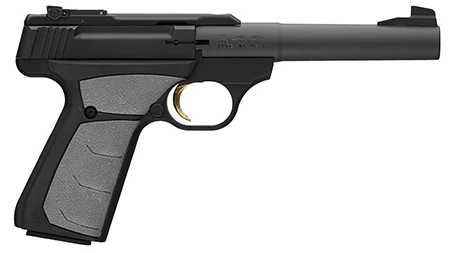 Browning 051498490 Buck Mark Camper 22 LR 10+1 5.50″ Tapered Bull Barrel, Matte Black Serrated Steel Slide & Aluminum Frame, Gray Ultragrip FX Grip