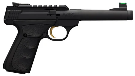 Browning 051534490 Buck Mark Plus Camper SR 22 LR 10+1 6″ Steel Threaded Barrel, Matte Black Optic Ready/Serrated Steel Slide & Aluminum Frame, Black Ultragrip FX Grips