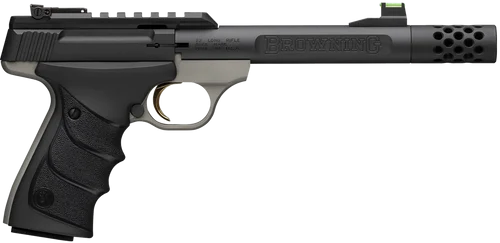 Browning Buck Mark Plus 22 LR, 5.9" Threaded Barrel, Gray Frame, Black URX Grip/Slide, 10rd