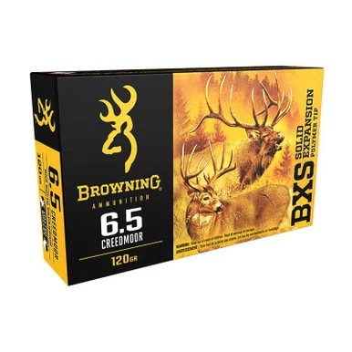 Browning BXS 6.5 Creedmoor Ammo 120 Grain Solid Expansion Polymer Tip 20 Rounds B192400651