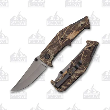 Browning Waterfowl Spring Assisted Linerlock Folding Knife Clip Point/Camo BN3220306
