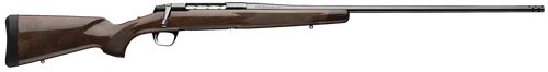 Browning X-Bolt 2 Medallion 308 Win, 22" Sporter Contour Barrel, Threaded M13X.75, Muzzle Brake, Gloss Black, Grade III Gloss Walnut Stock, 4rd