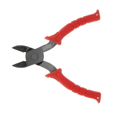 Bubba Blades 7in Stainless Steel Wire Cutters Tool - Non-Slip Grip Red