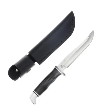 Buck 105 Pathfinder Fixed Blade Knife Black Phenolic 5in Satin Clip Point BU363