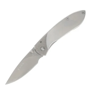 Buck 327 Nobleman Folding Knife 2.62in Satin Plain Drop Point Blade BU5834