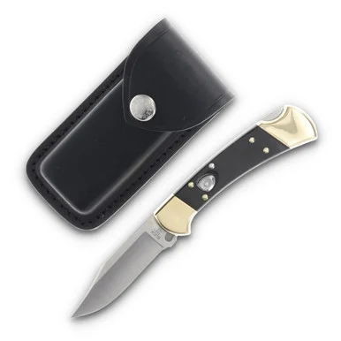 Buck Knives 112 Automatic Knife Ebony Wood 3in Satin Clip Point Blade BU11894