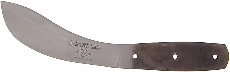 Buffalo Skinner Forged Carbon Steel Blade,5" curved edge, made in the U.S.A.,by Russell ~ Green River