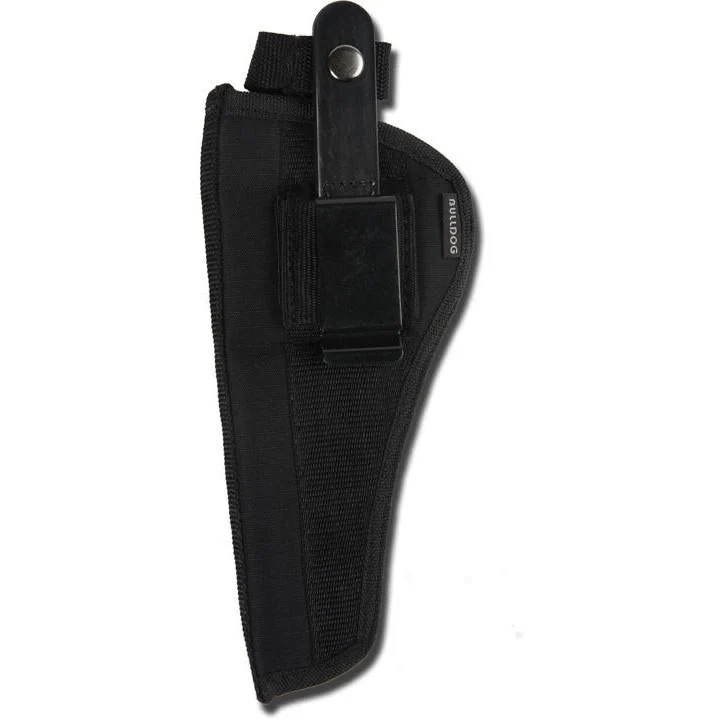 Bulldog Extreme Handgun Holster with Belt Loop and Clip for Revolvers with 5-6.6″ Barrels Black Ambi