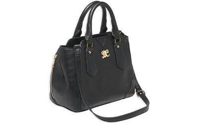 Bulldog Satchel Purse W-hlstr Black
