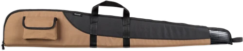 Bulldog Superior Shotgun Case made of Water-Resistant Nylon with Tan Finish & Black Trim, Tricot Lining, Heavy Duty Zipper & Velcro Accessory Pocket 52" L