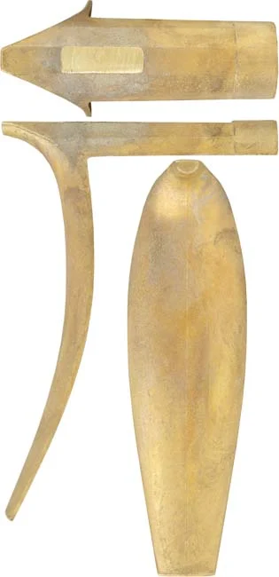 Buttplate, John Armstrong, Maryland, wax cast brassOverall length 5-1/16", width 1-17/32", comb 3-3/8"