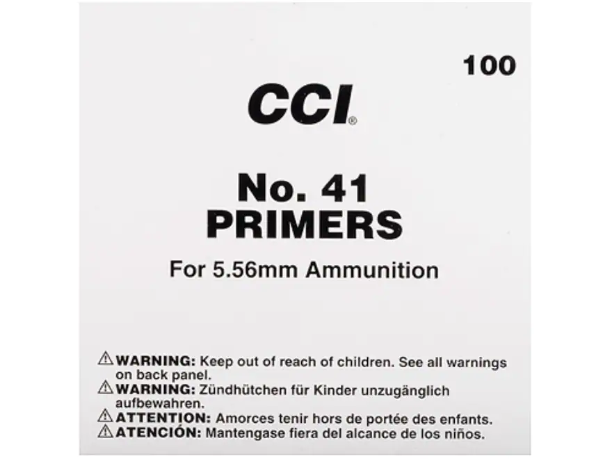 Buy CCI Small Rifle 5.56mm NATO-Spec Military Primers #41