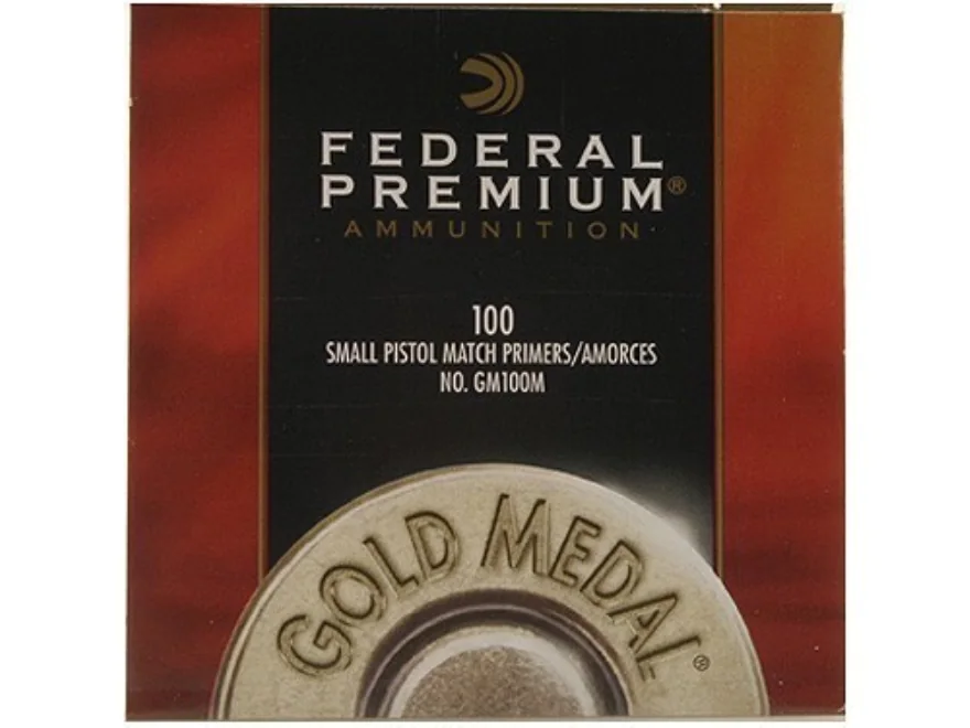 Buy Federal Premium Gold Medal Small Pistol Match Primers #100M