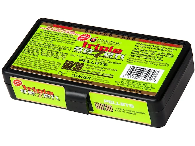 Buy Hodgdon Triple Seven Black Powder Substitute 50 Caliber 30 Grain Pellets 100PK