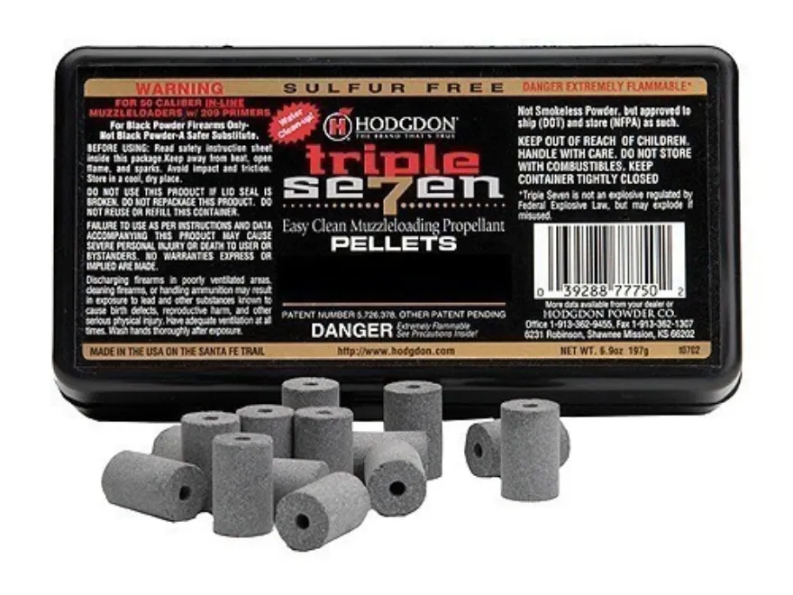 Buy Hodgdon Triple Seven Black Powder Substitute 50 Caliber 50 Grain Pellets