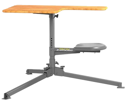 Caldwell Stable Table, BR Shooting Bench, Adjustable Shooting Rest, 45"x28" Red Oak Bench Top