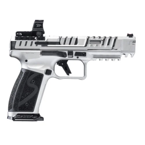 Canik SFX Rival-S Optic Package 9mm, 5" Barrel, Steel Frame, Chrome, Mecanik Mo2 Red Dot Sight, 18rd