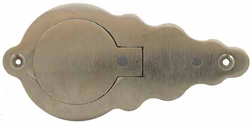 Capbox for CVA Mountain Rifle,nickel silver, second model with rounded tips,complete with spring