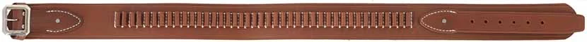 Cartridge belt, loops for .38/.357 cartridge, waist size 31 to 36", oiled brown leather