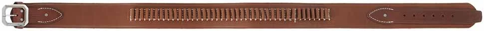 Cartridge belt, loops for .44/.45 caliber cartridge, waist size 37 to 42", oiled brown leather