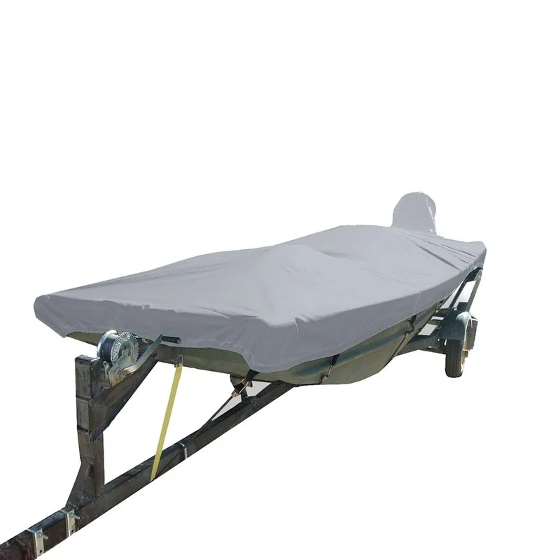 Carver Poly-Flex II Styled-to-Fit Boat Cover f/12.5 Open Jon Boats – Grey [74200F-10]