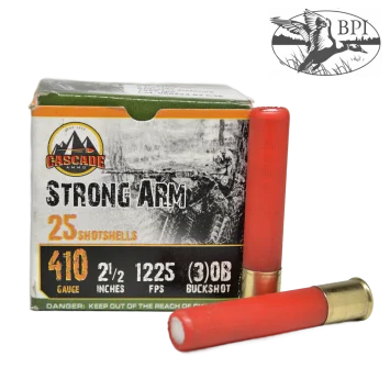 Cascade .410 2-1/2" #0 Buck Shotshells (25/box)