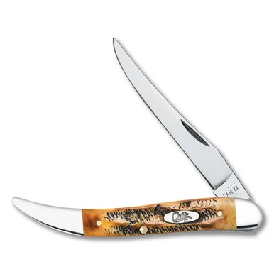Case 6.5 BoneStag Medium Texas Toothpick Folding Knife CA65328