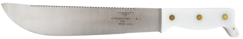 Case Astronaut M-1 Commemorative 11.75" Fixed Machete Plain/Saw High Carbon Stainless Steel Blade Smooth White Synthetic Handle
