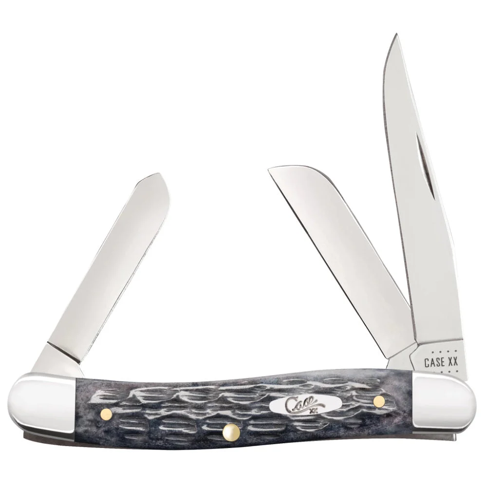 Case CS Medium Stockman Pocket Worn Grey Bone Pocket Knife