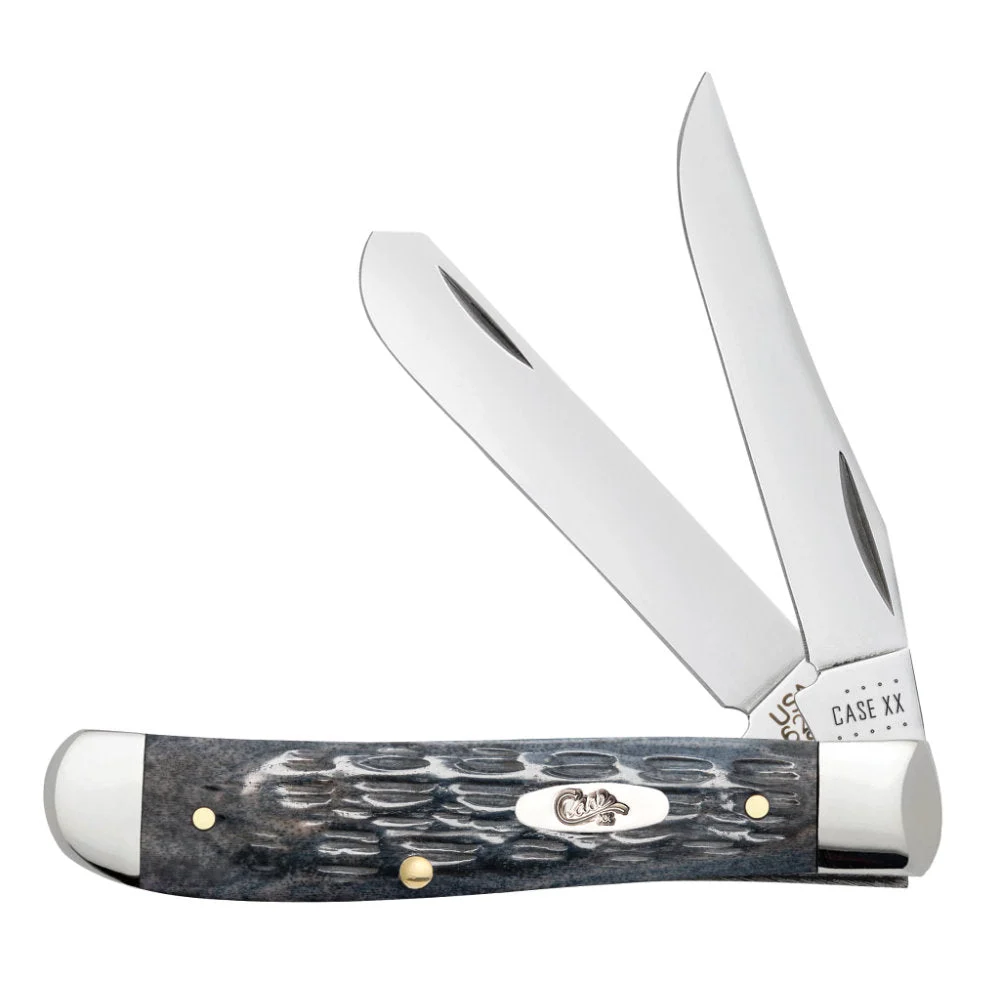 Case CS Mini Trapper Pocket Worn Grey Bone Pocket Knife