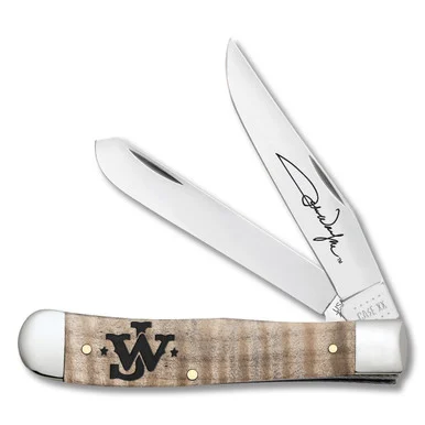 Case John Wayne Natural Maple Trapper Folding Knife CA10708