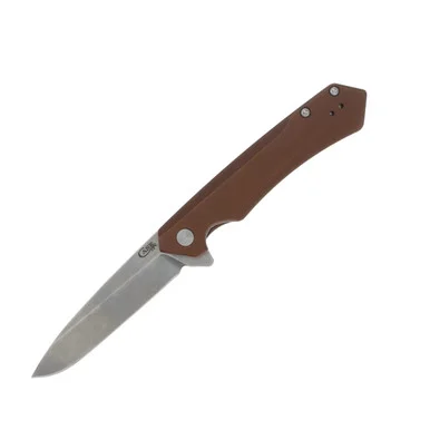 Case KinzuaFolding Knife S35VN Spear Point Brown Anodized Aluminum CA64692