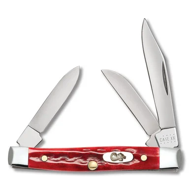 Case Pocket Worn Old Red Bone Small Stockman Folding Knife CA10305