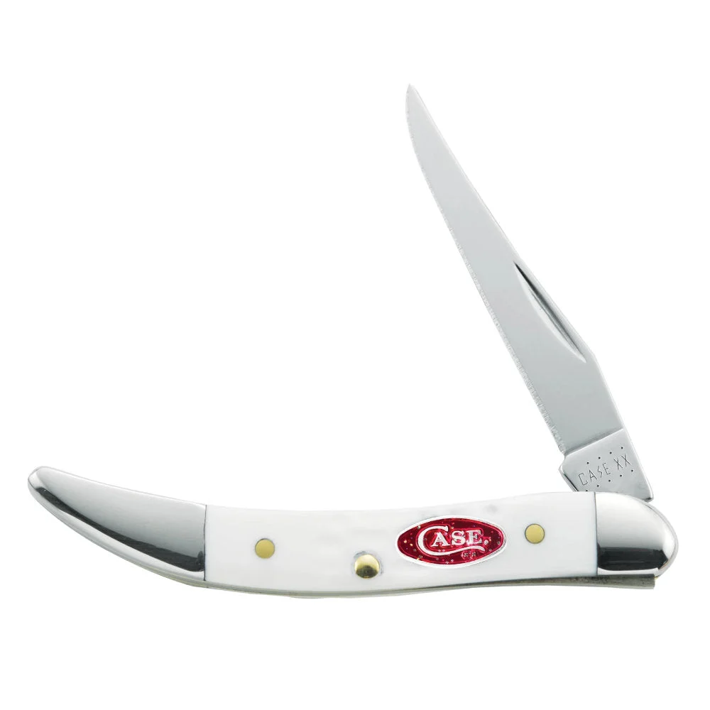 Case Small Texas Toothpick White Synthetic Sparxx Pocket Knife