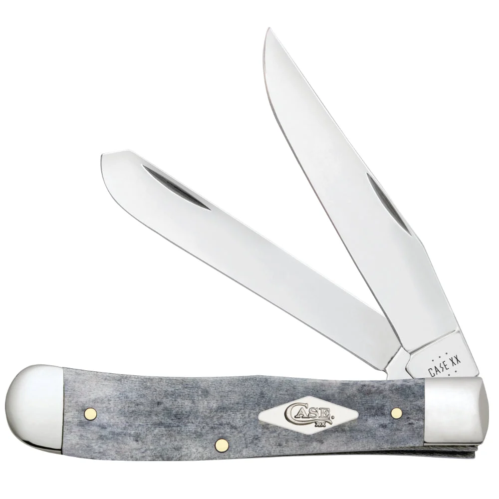 Case Trapper Smooth Gray Bone Pocket Knife