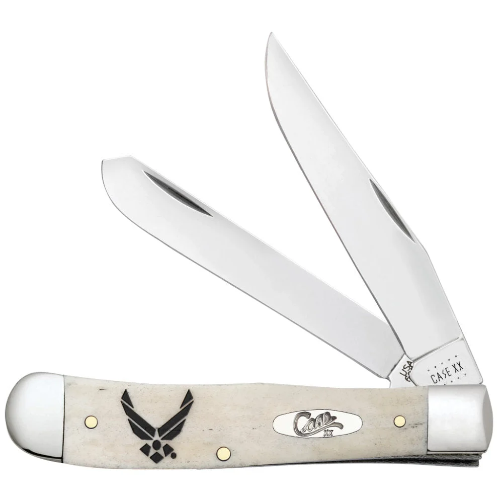 Case US Air Force Trapper Natural Bone Pocket Knife