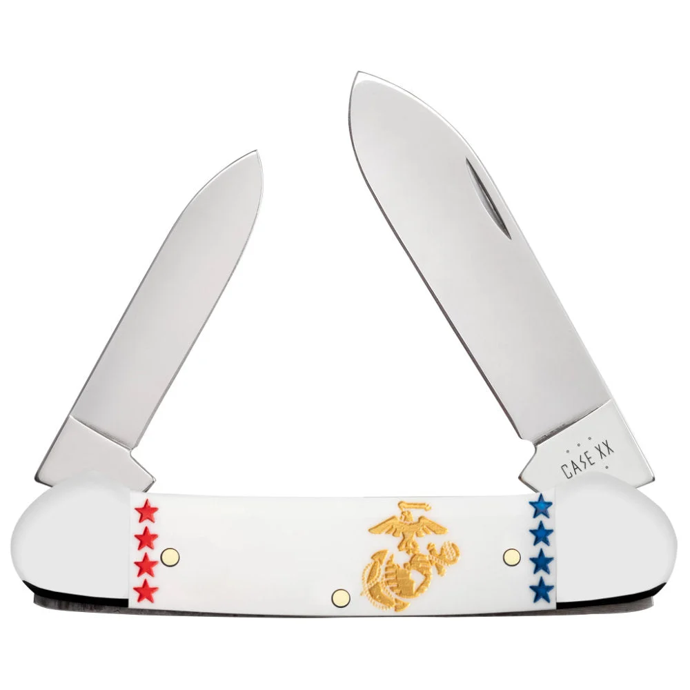 Case US Marine Corps Canoe White Pocket Knife