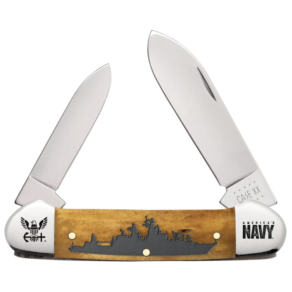 Case US Navy Canoe Antique Bone Pocket Knife