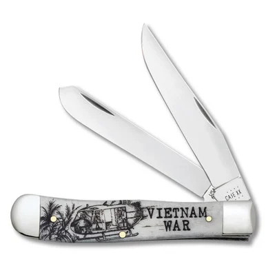 Case Vietnam War Smooth Bone Trapper Folding Knife CA50952