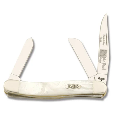 Case White Pearl Corelon Medium Stockman Folding Knife CA9318WP