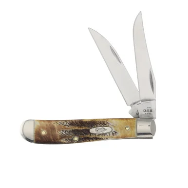 Case XX 6.5 BoneStag Mini Trapper Folding Knife CA65305