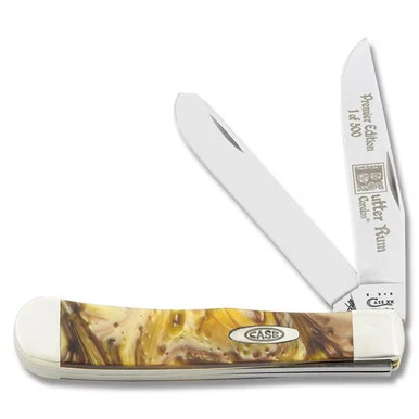 Case XX Butter Rum Corelon Trapper Folding Knife CA9254BR