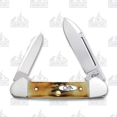 Case XX Genuine India Stag Baby Butterbean Folding Knife CA5537