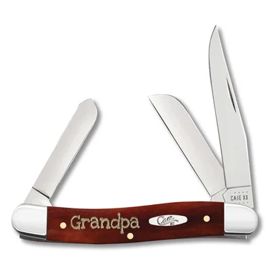 Case XX Grandpa Chestnut Bone Medium Stockman Folding Knife CA10431