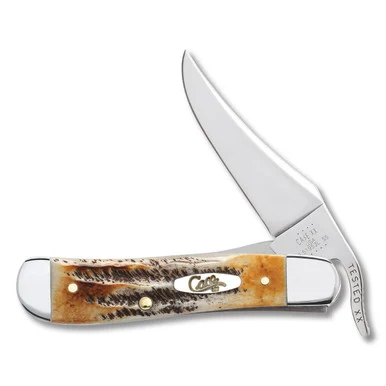 Case XX Knives Russlock Folding Knife 6.5in Plain Bone Stag CA65303