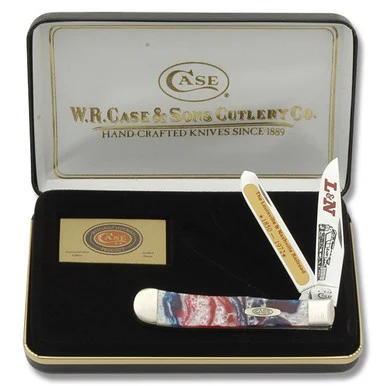 Case XX Louisville & Nashville Railroad Star Spangled Corelon Trapper Folding Knife with Gift Tin CATLNSTAR