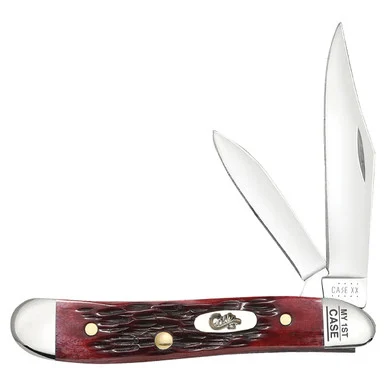 Case XX My First Case Peanut Red Peach Seed Jigged Bone CA3693