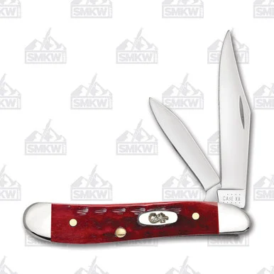 Case XX Peanut Folding Knife Pocket Worn Old Red Jigged Bone CA781