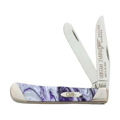 Case XX Slant Bolster Purple Passion Corelon Trapper Folding Knife